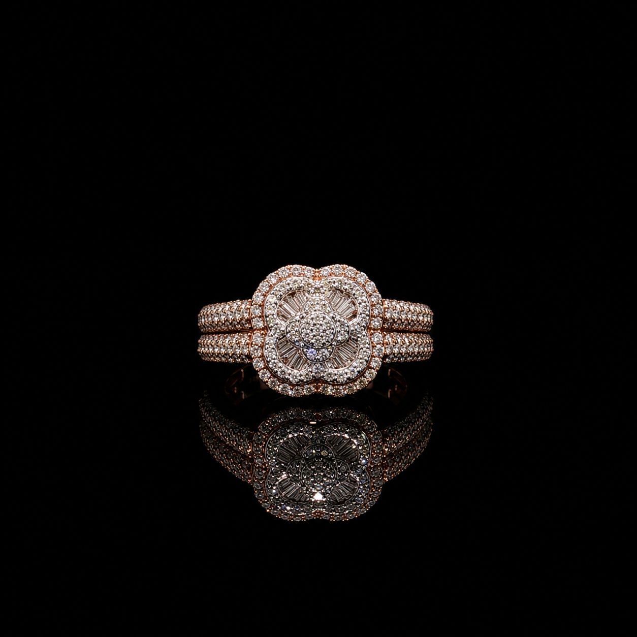 10k Rose Gold 8.8g 1.46ct Clover