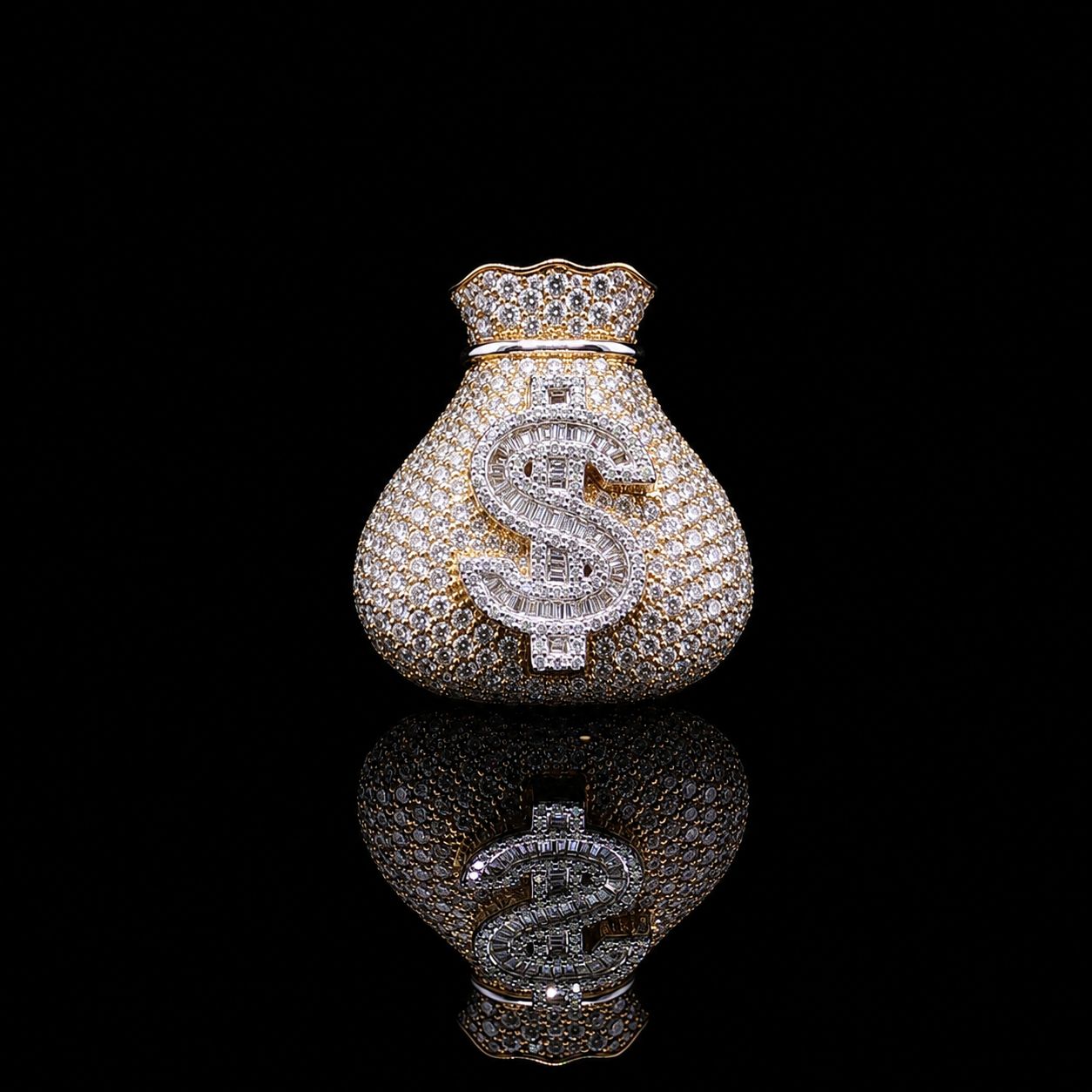 10k Yellow Gold 19.8g 5.35ct Money Bag