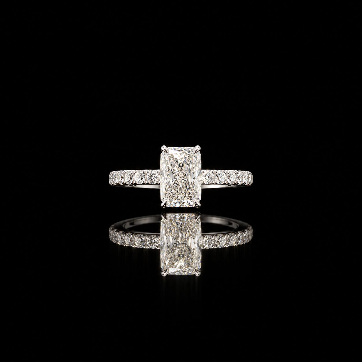 10k White Gold 1.8g 2.25ct Diamond