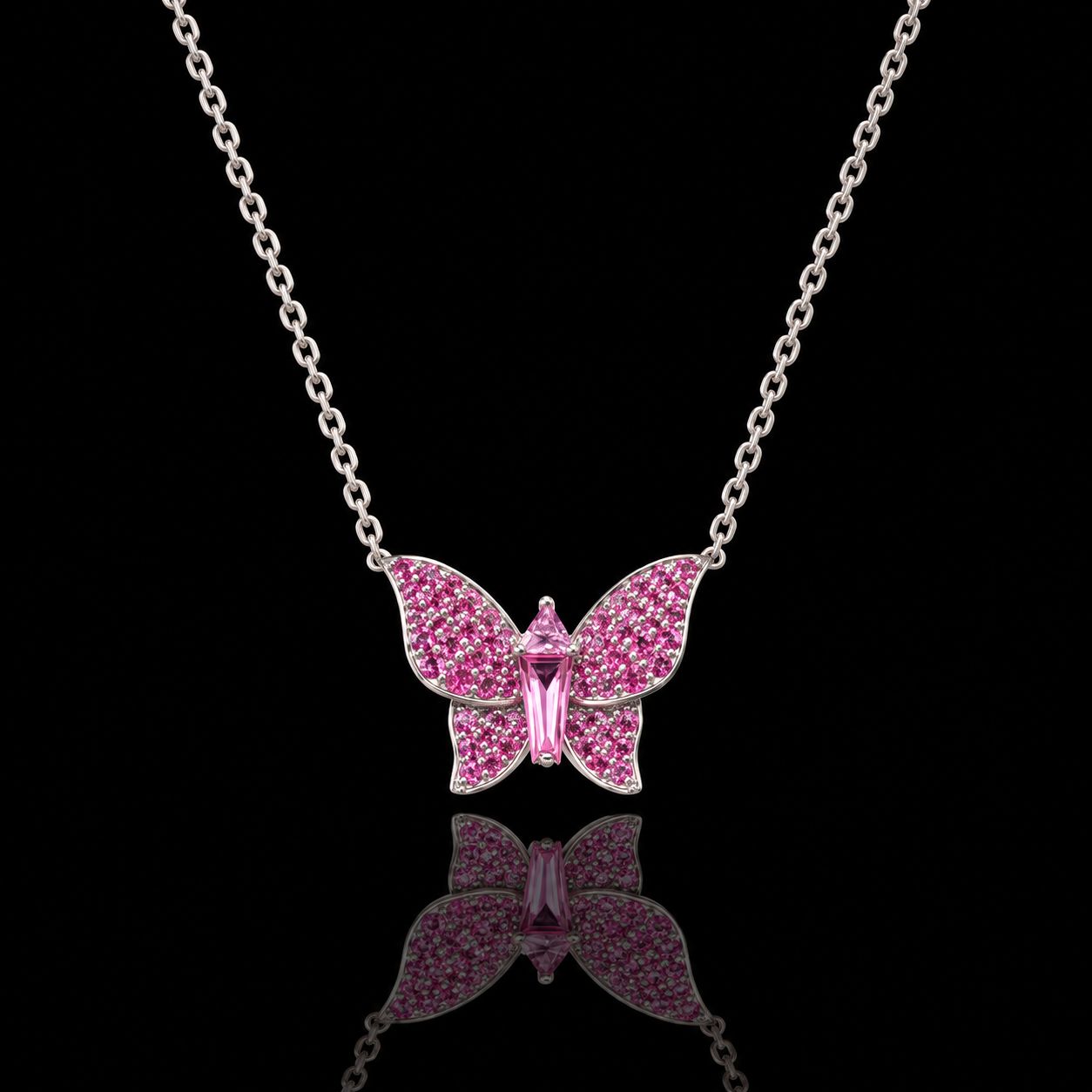 10k White Gold 4.7g 1.1ct Butterfly