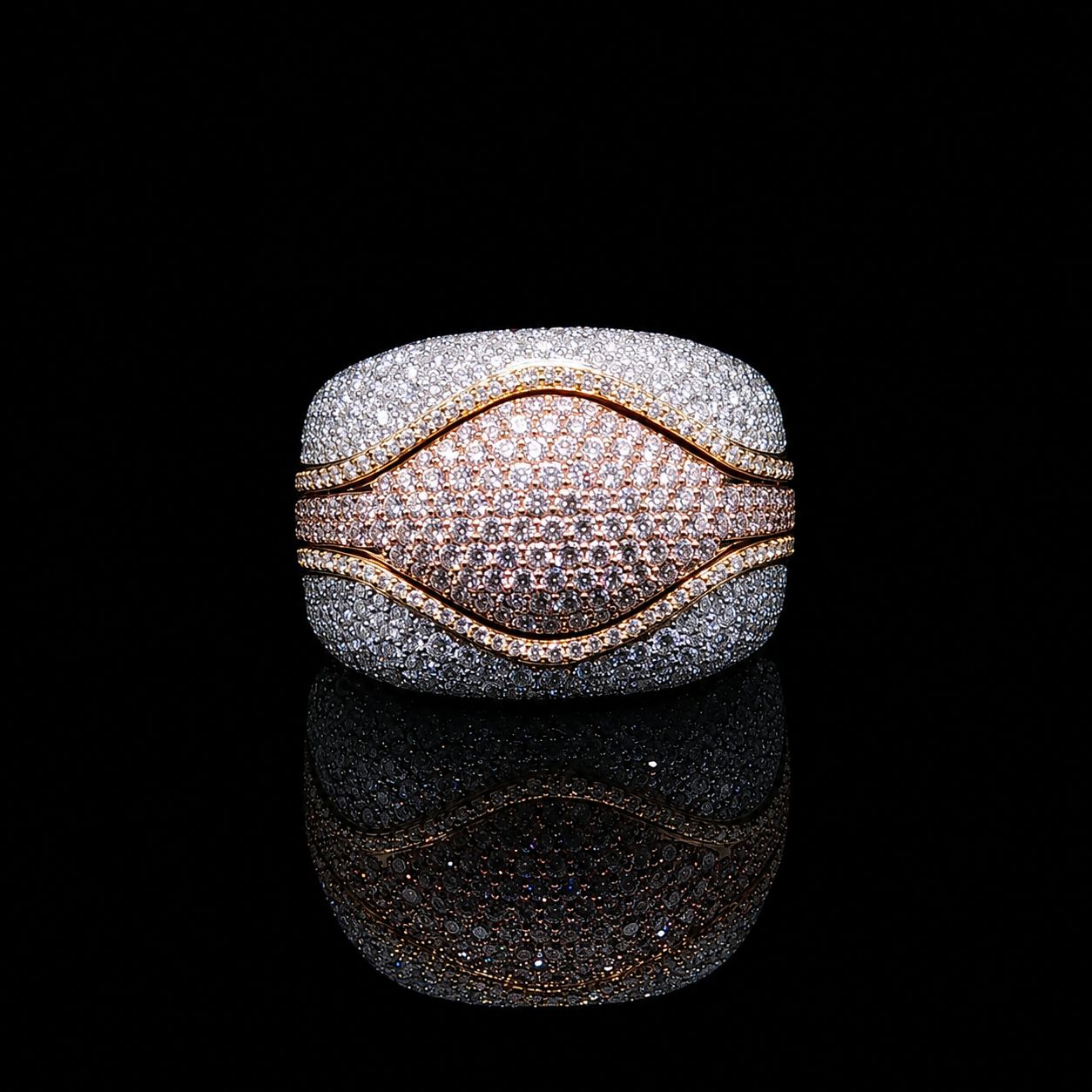 10k White Gold 12.8g 4.5ct Dome