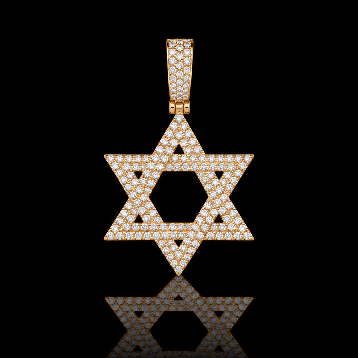 14k Yellow Gold 7.7g 1.50ct Star of David