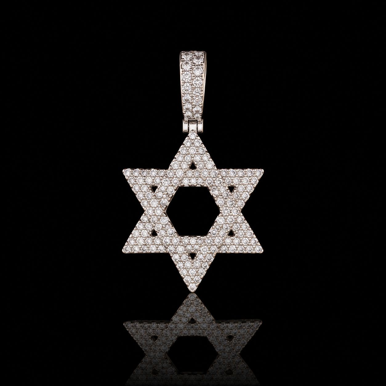 14k White Gold 4.7g 1.00ct Star of David