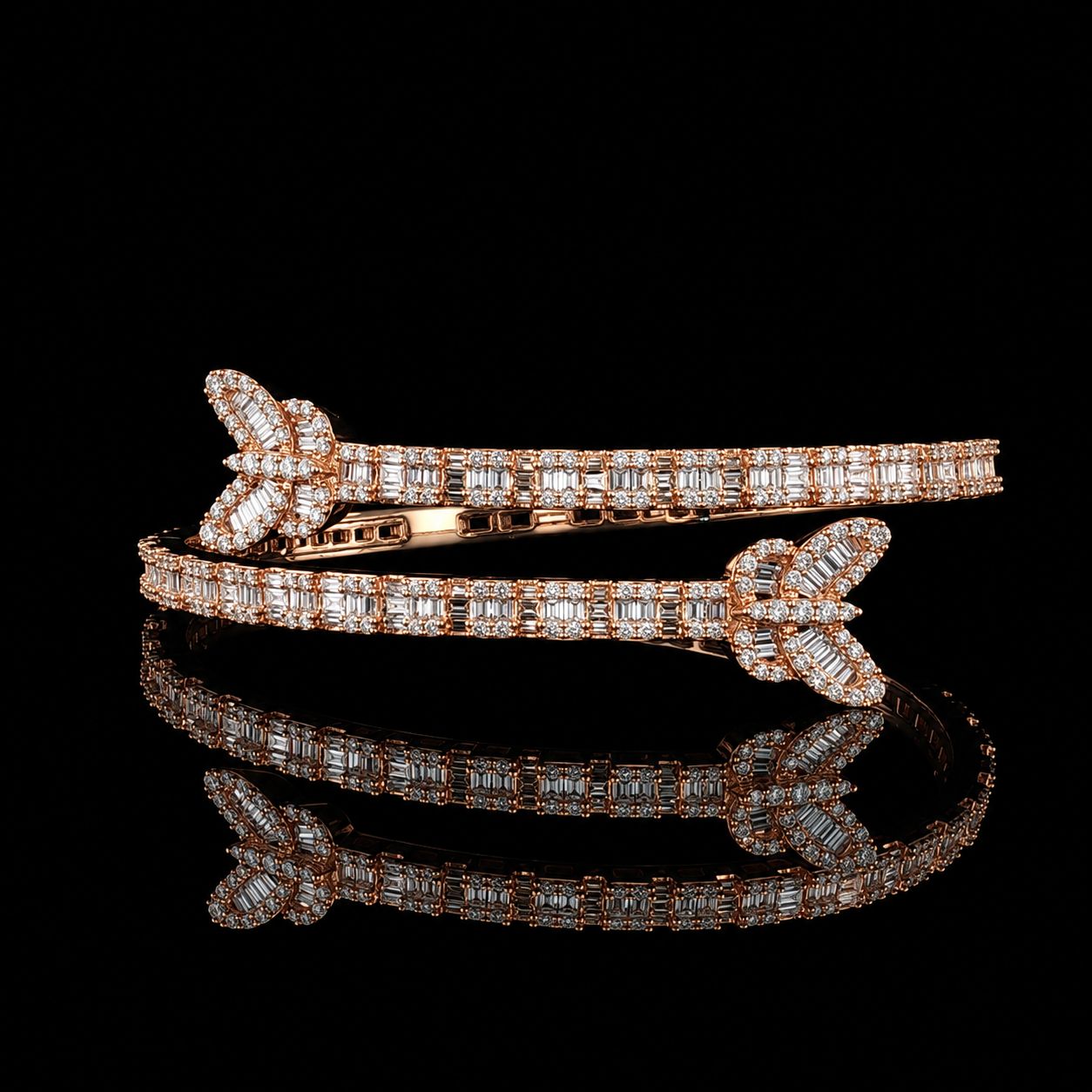 14k Rose Gold 27.9g 4.20ct Butterfly
