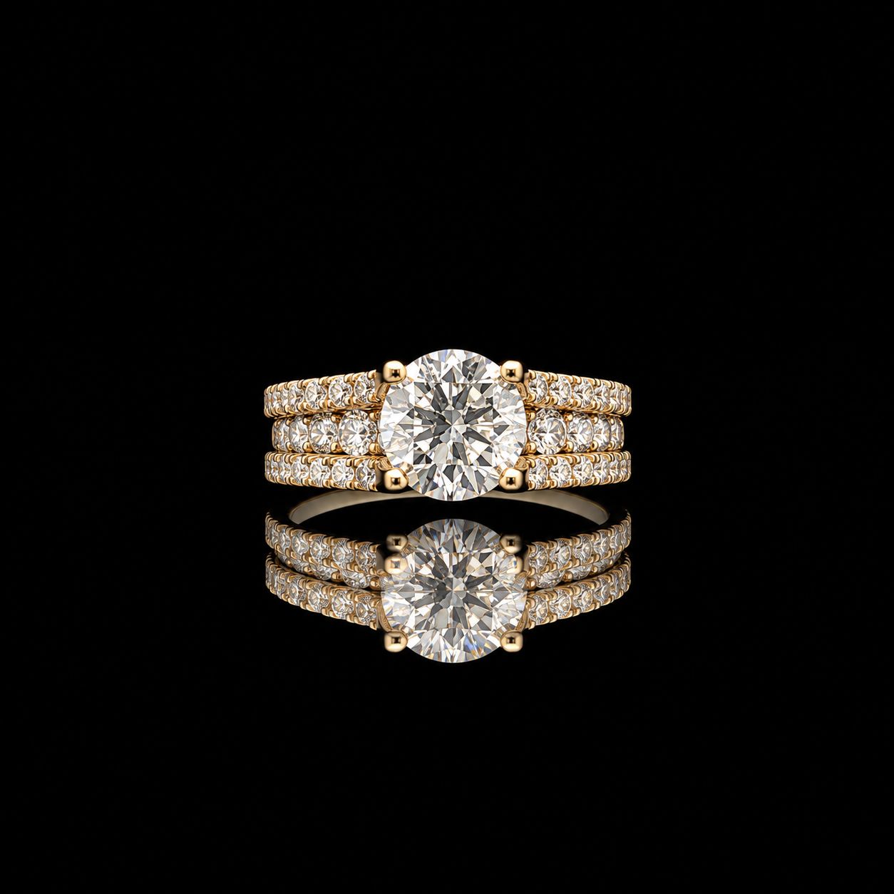 14k Yellow Gold 7.2g 5.15ct Diamond