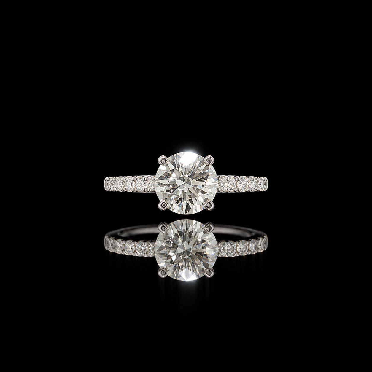 14k White Gold 2.9g 3.73ct Diamond
