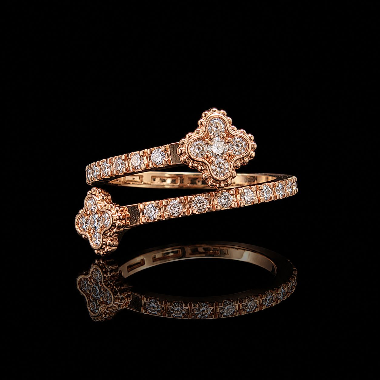 14k Rose Gold 3.6g 0.50ct Clover