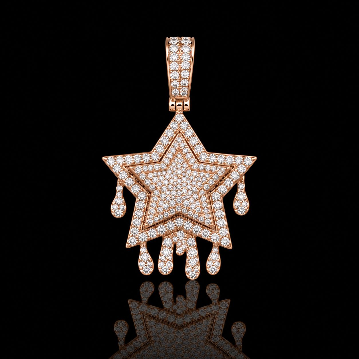 10k Rose Gold 13.5g 2.00ct Star Drip