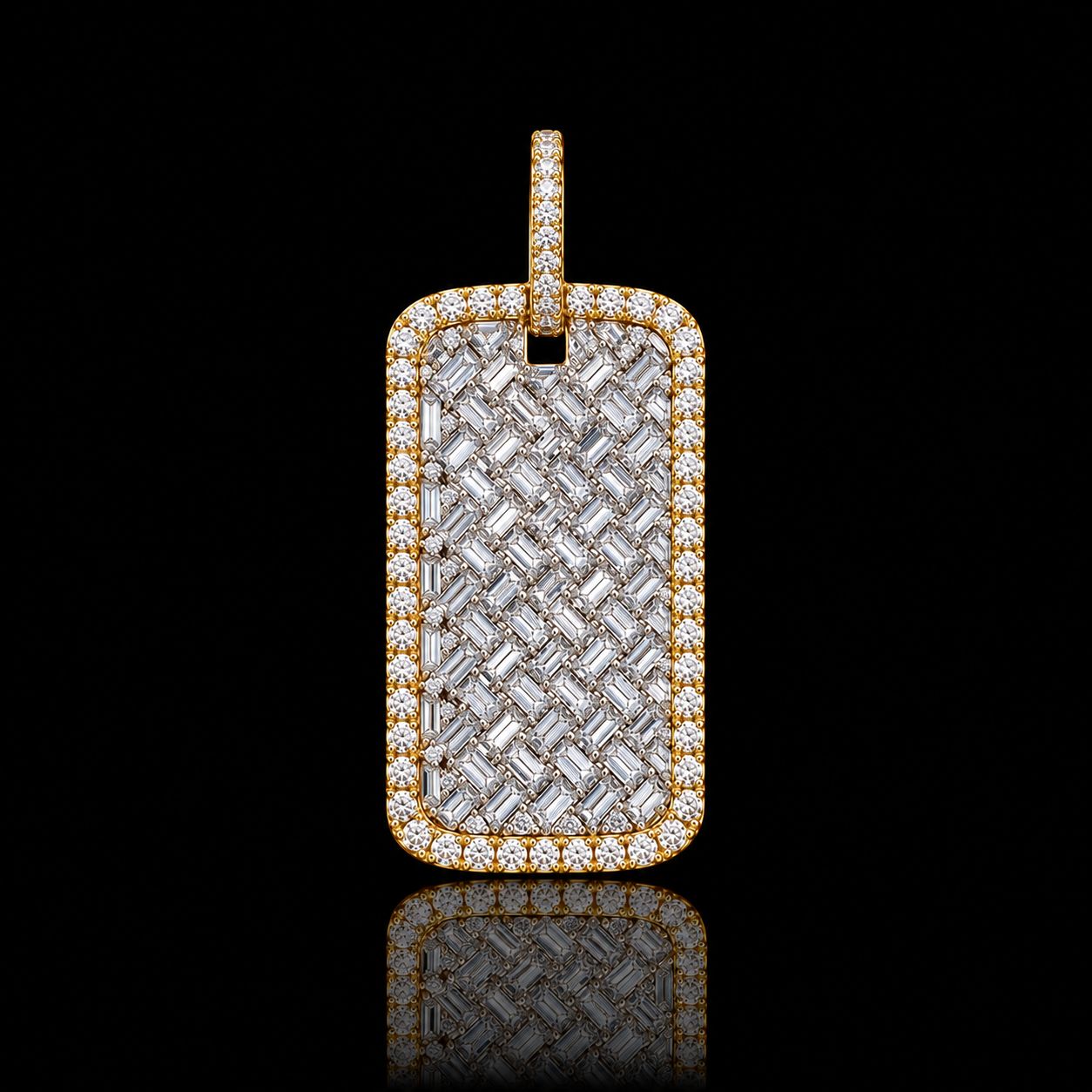 10k Yellow Gold 6.3g 4.92ct Dog tag