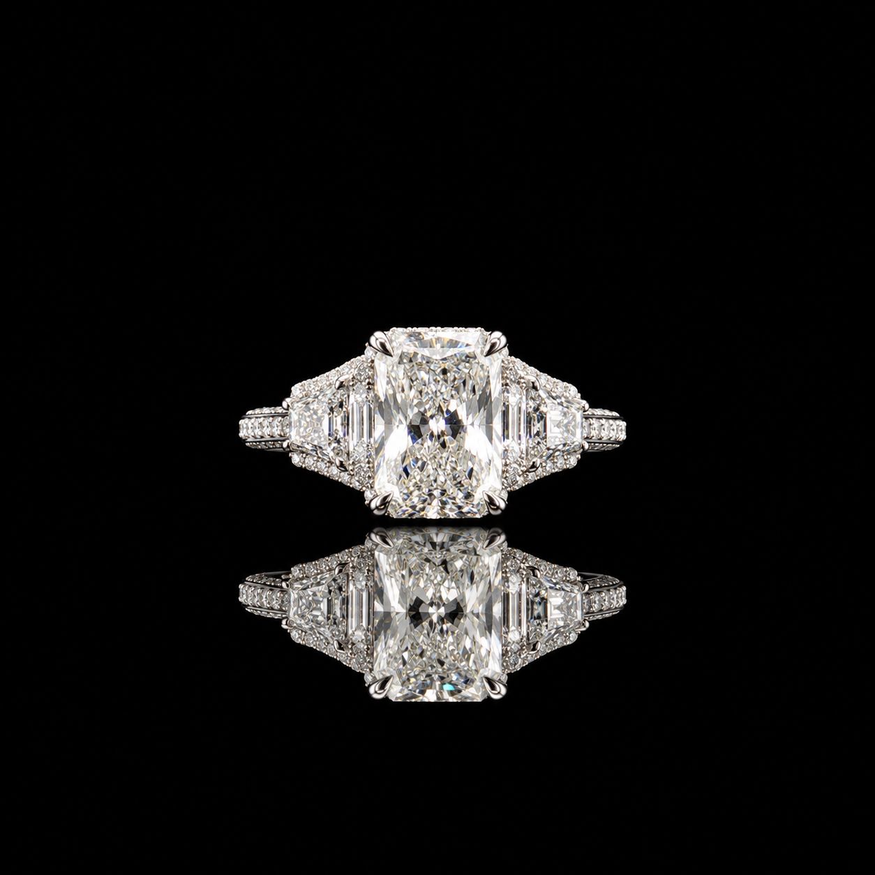 14k White Gold 5.8g 8.24ct Halo