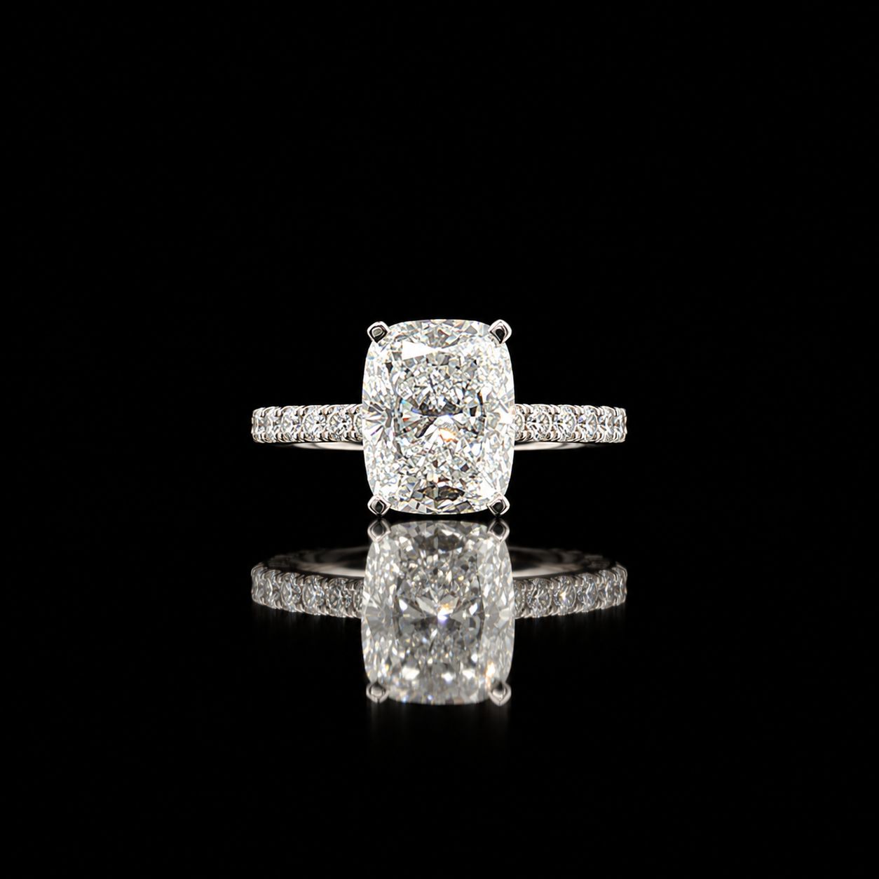 14k White Gold 3.6g 4.67ct Diamond