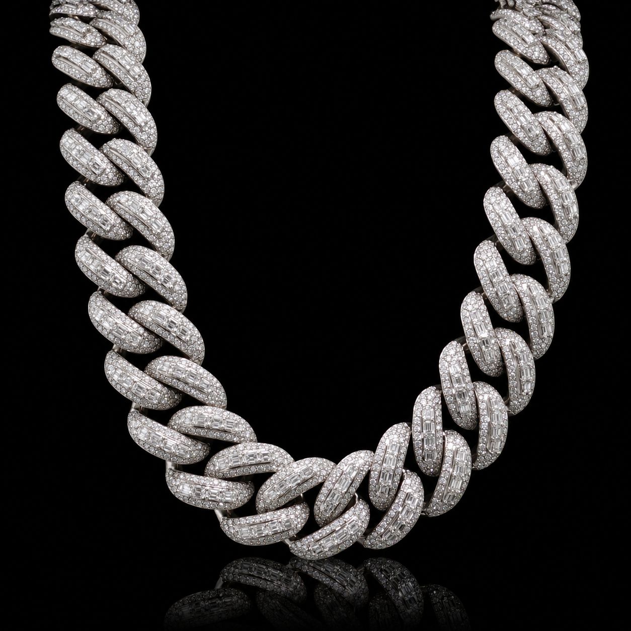 10k White Gold 518.9g 89.81ct 22mm Cuban