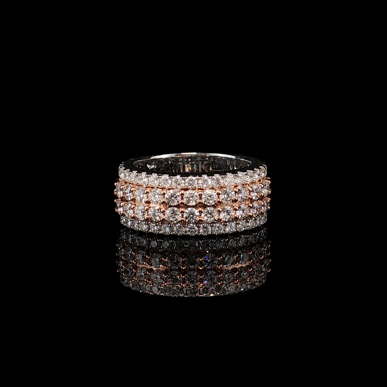 10k White Gold 11.1g 2.4ct Band