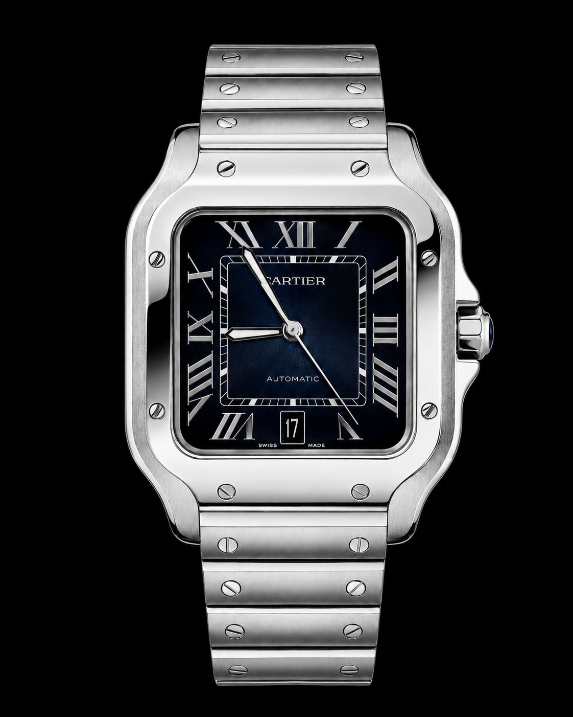 Cartier Santos 40mm Stainless Steel Blue Dial WSSA0018