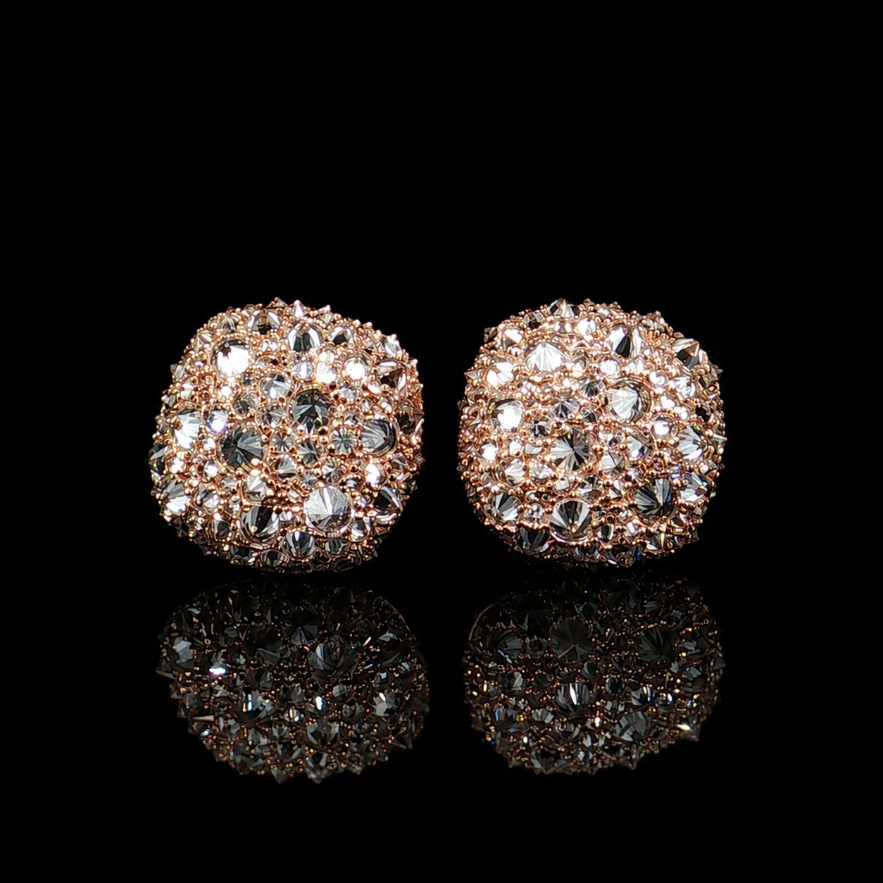 14k Rose Gold Diamond Cluster 2.35ct