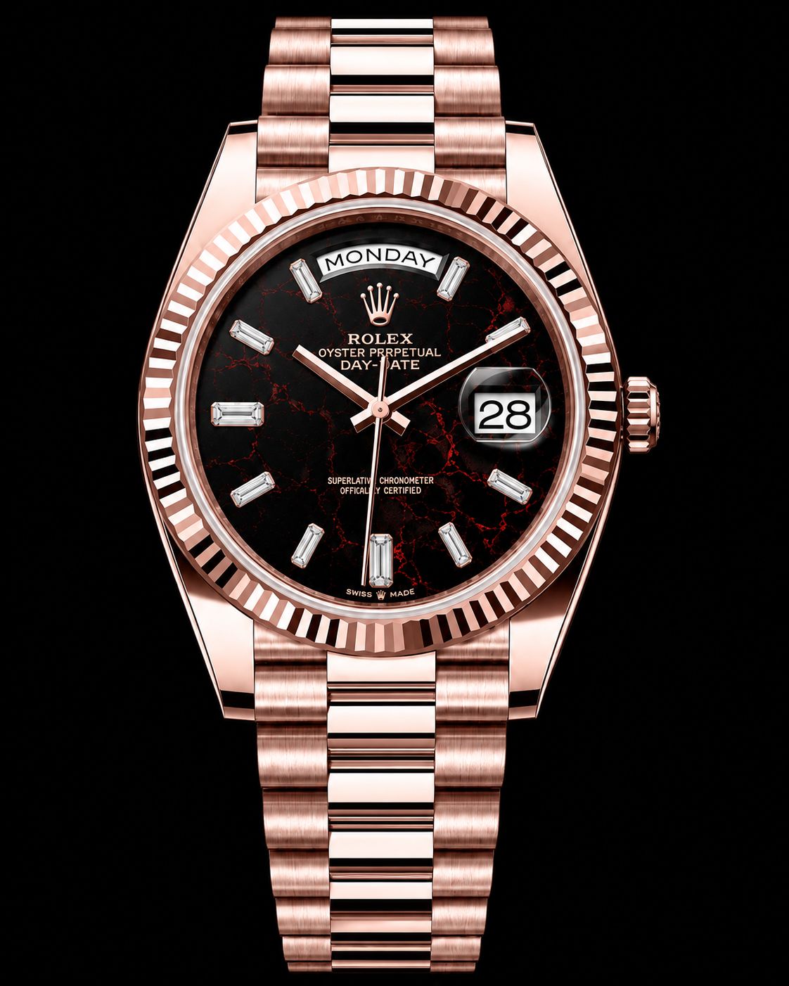 Rolex Day-Date 40 Eisenkiesel Diamond Dial 228235