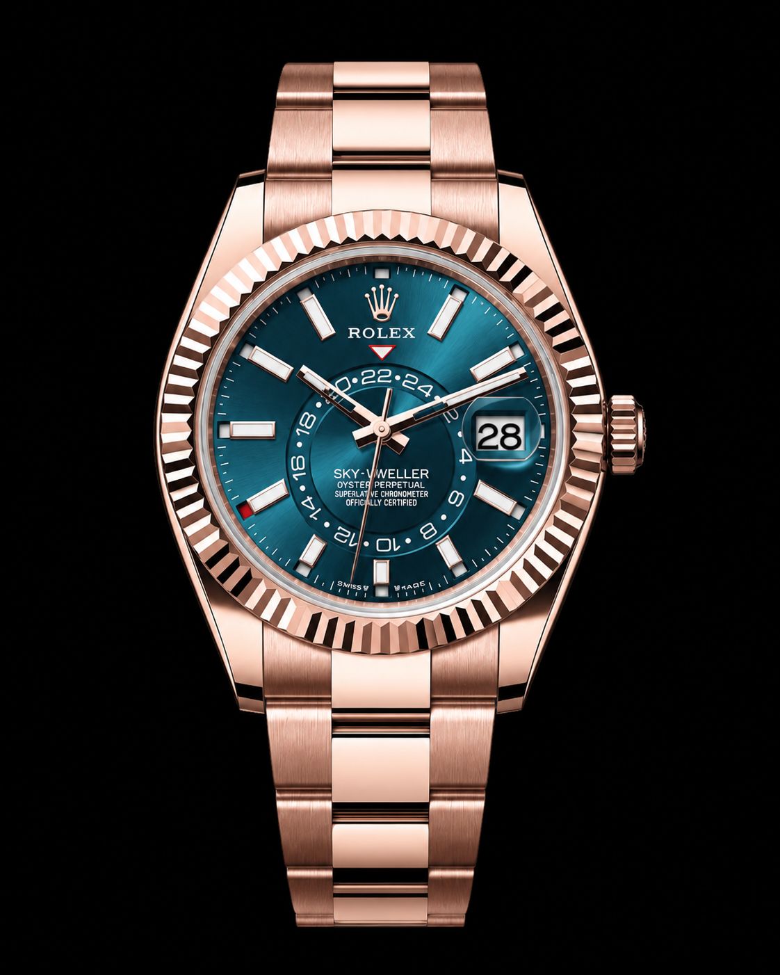 Rolex Sky-Dweller Rose Gold Blue Dial Oyster 336935