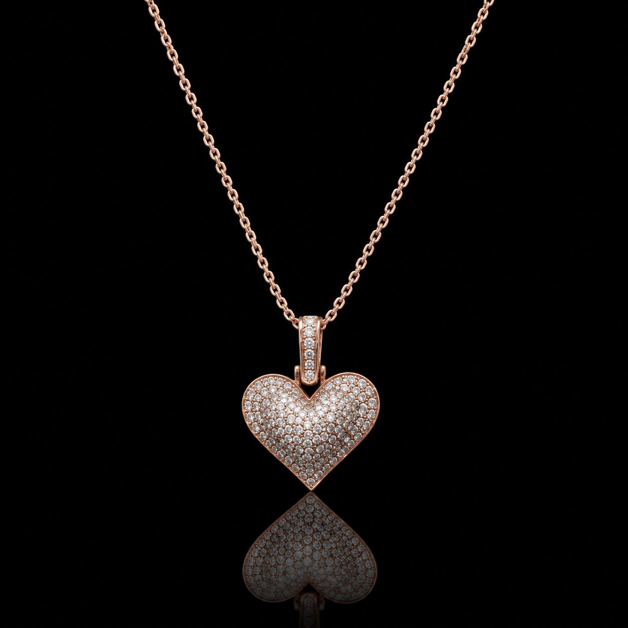 14k Rose Gold 5.4g 0.95ct Heart