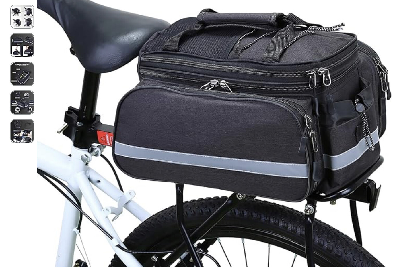 waterproof bike rear seat bag ( black)