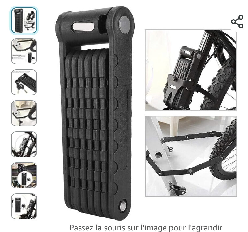 Foldable bike lock