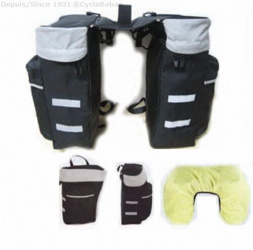 Bag safari rear 2 piece black cordura (40100)