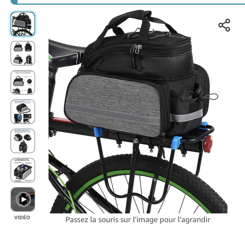 Waterproof bike rear set bag ( grey)