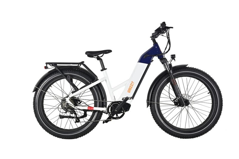 RIDE BIKE STYLE (GRIZZLY  LOW 17&quot; BLEU/WHITE) (48V-20AH)