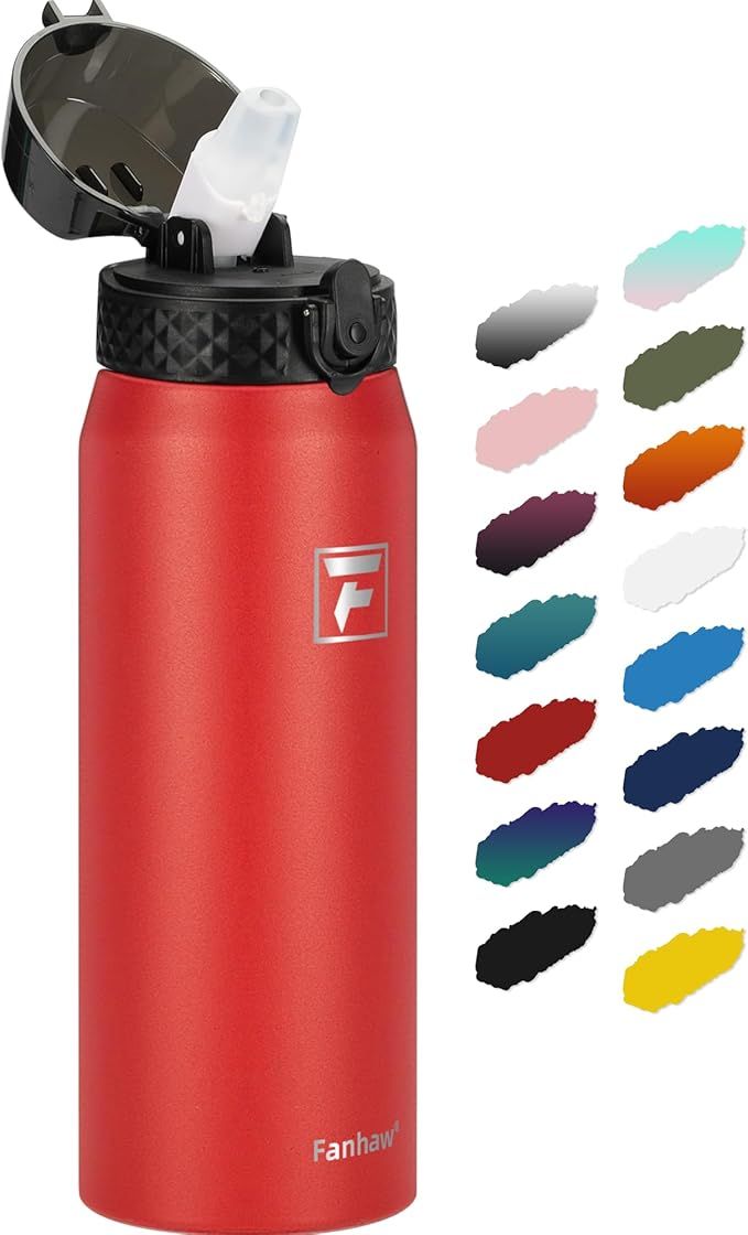 WATER BOTTLE FANHAW RED 20oz