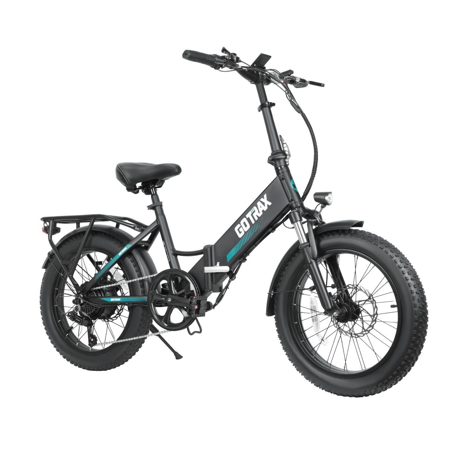 GOTRAX F2 BLACK (Off-road &amp; Folding Electric Bike 20&quot; x 3&quot;-32KPH | 64KM Range)
