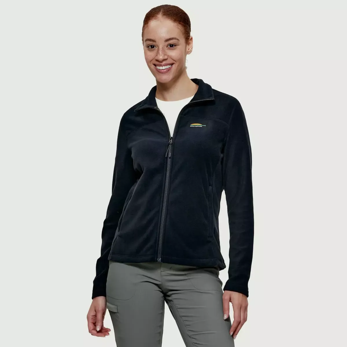 Nilas Full Zip Fleece Womens, Color: Pure Black, Size: S