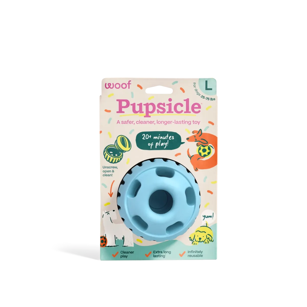 Woof Pet - Pupsicle Toy - Party Blue - Large