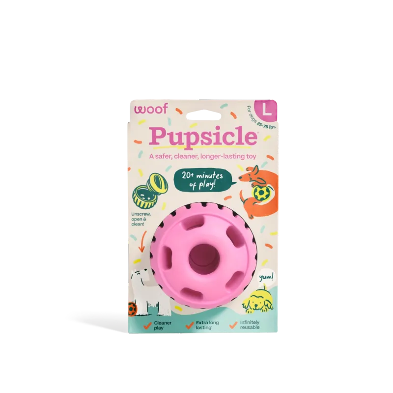 Woof Pet - Pupsicle Toy - Party Pink -Large