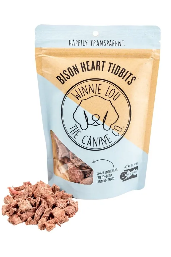 Winnie Lou - Bison Heart Tidbits - Freeze Dried - Dog