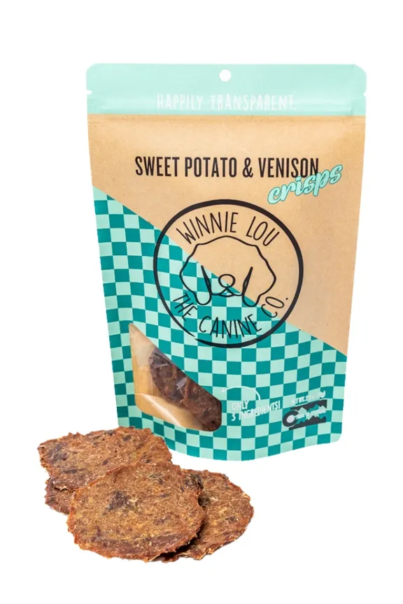 Winnie Lou - Sweet Potato &amp; Venison Crisps - Dog