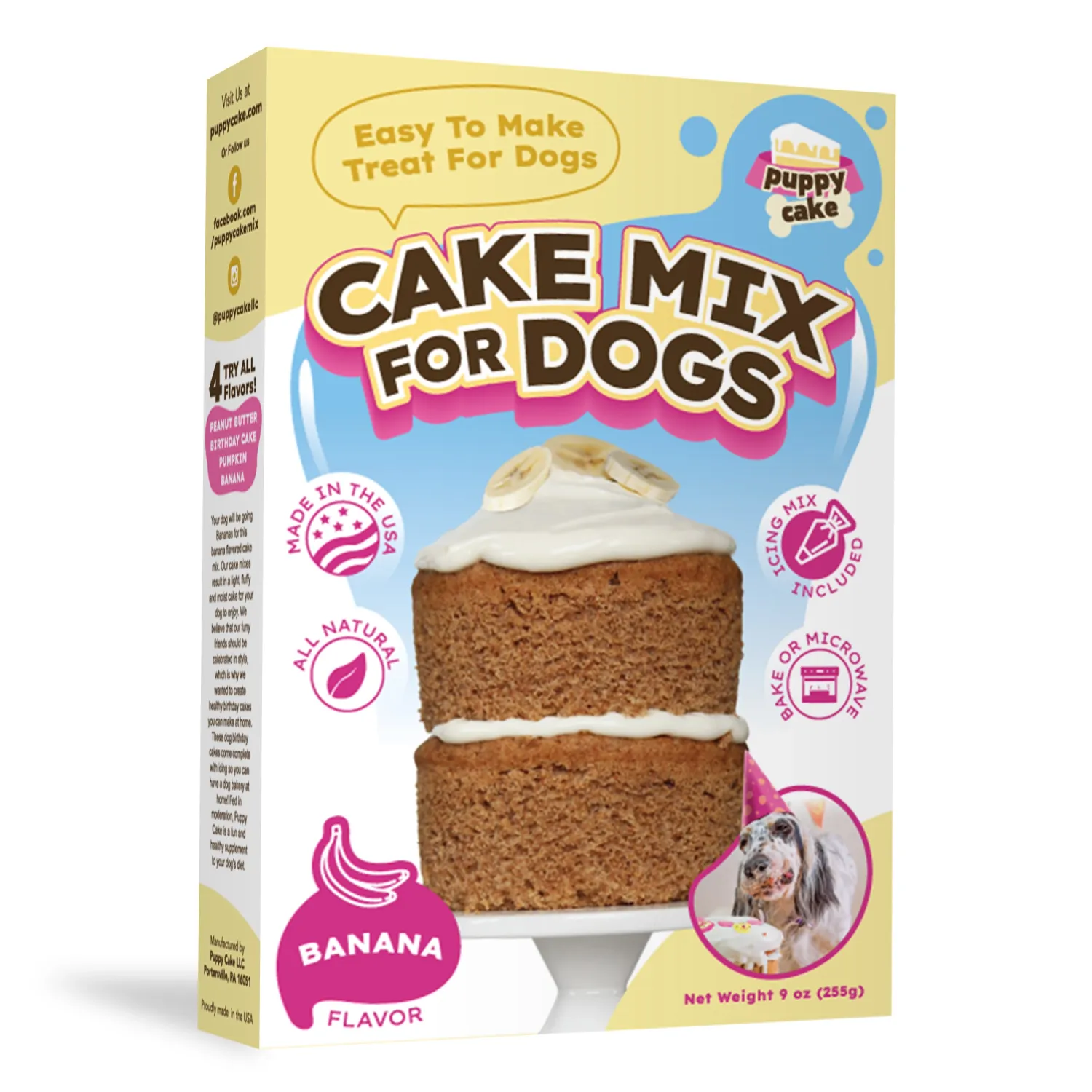 Puppy Cake LLC - Cake Mix - BANANA