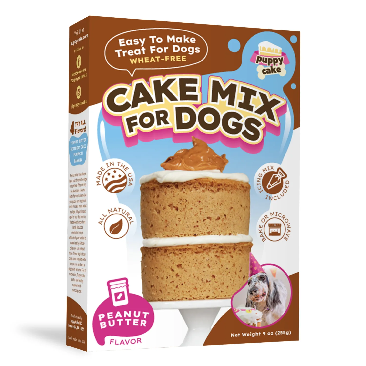 Puppy Cake LLC - Cake Mix - PEANUT BUTTER