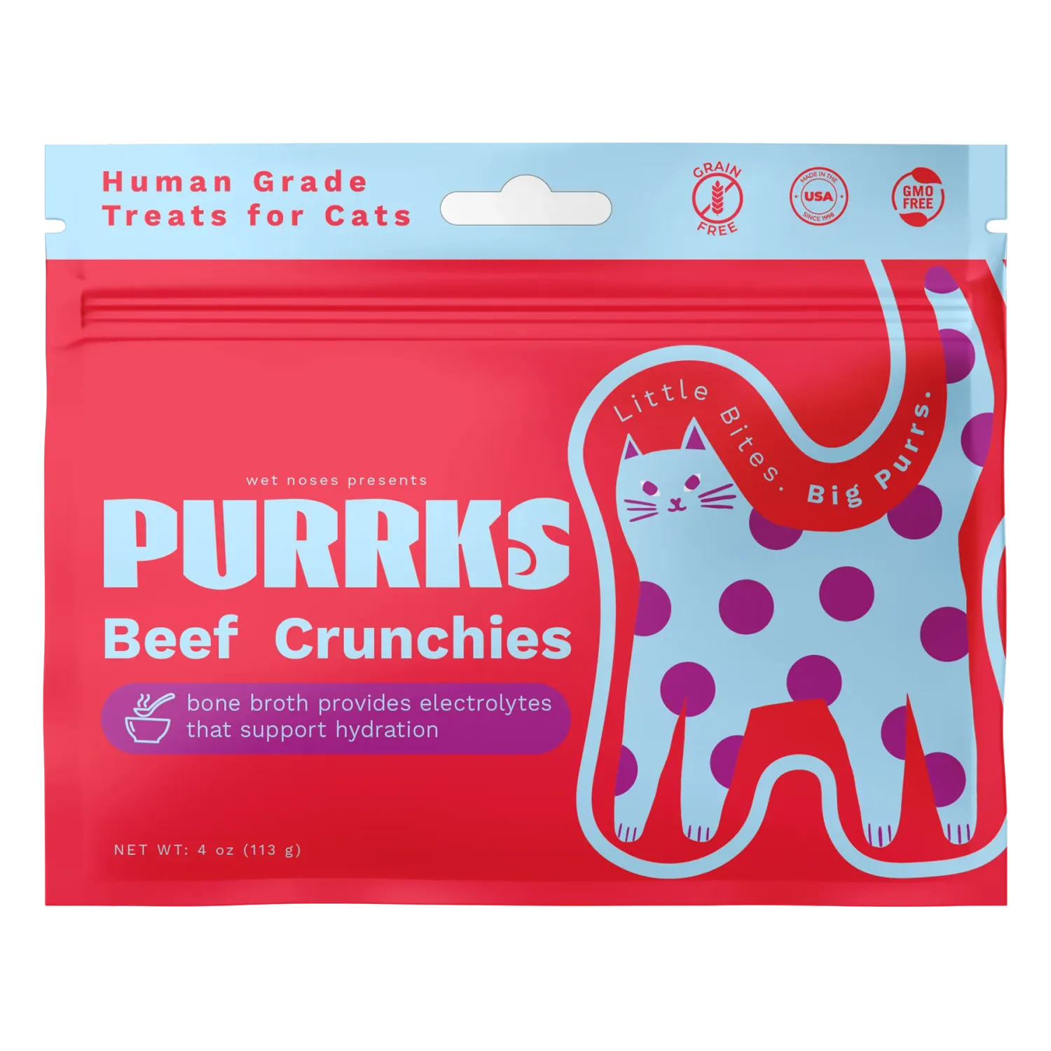 Purrks Crunchy Cat Treats- Beef &amp; Catnip