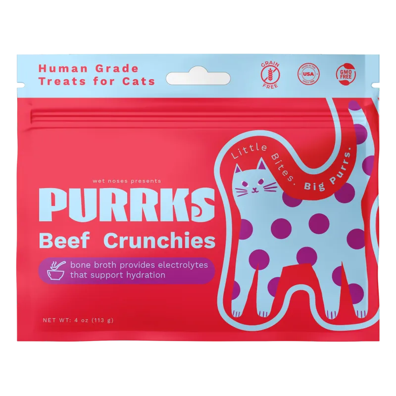 Purrks Crunchy Cat Treats- Beef &amp; Catnip