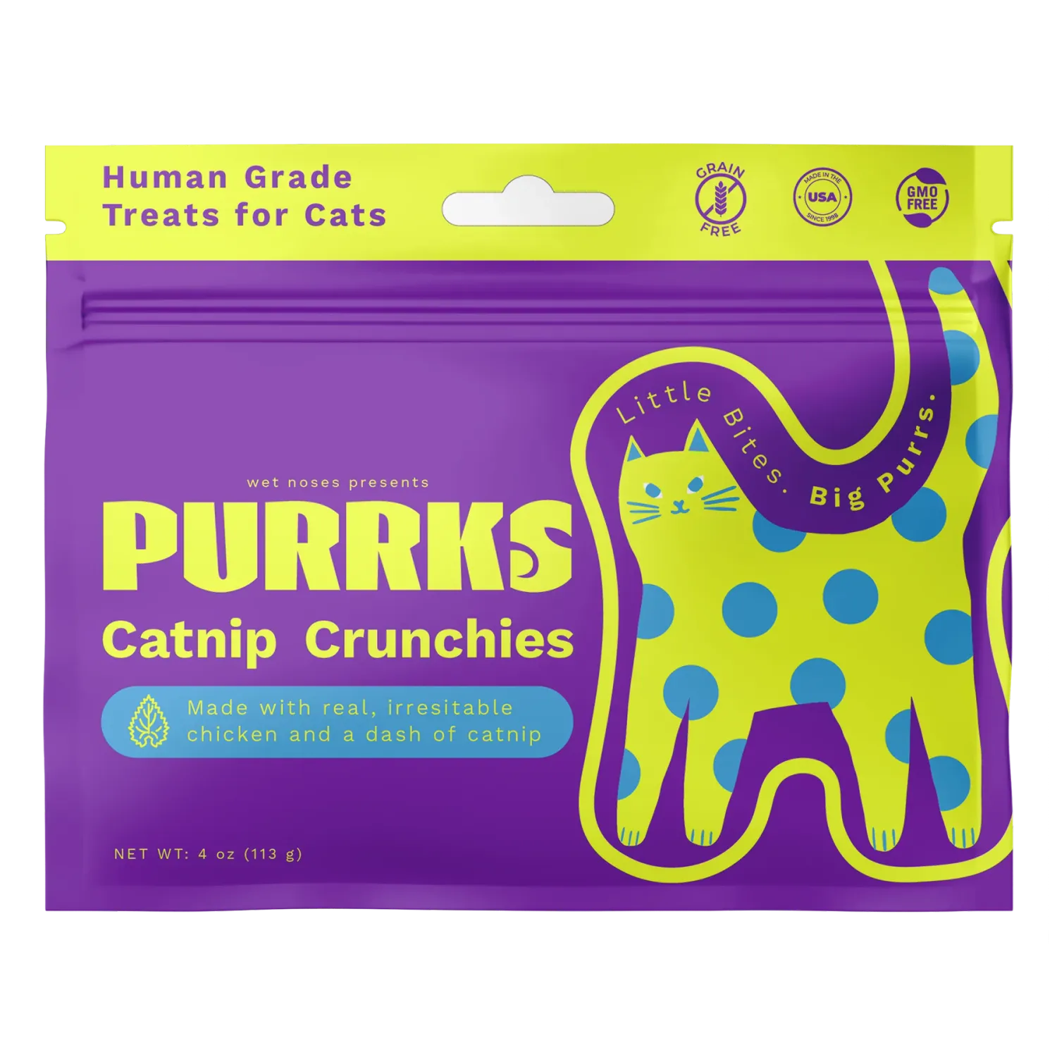 Purrks Crunchy Cat Treats - Catnip &amp; Chicken
