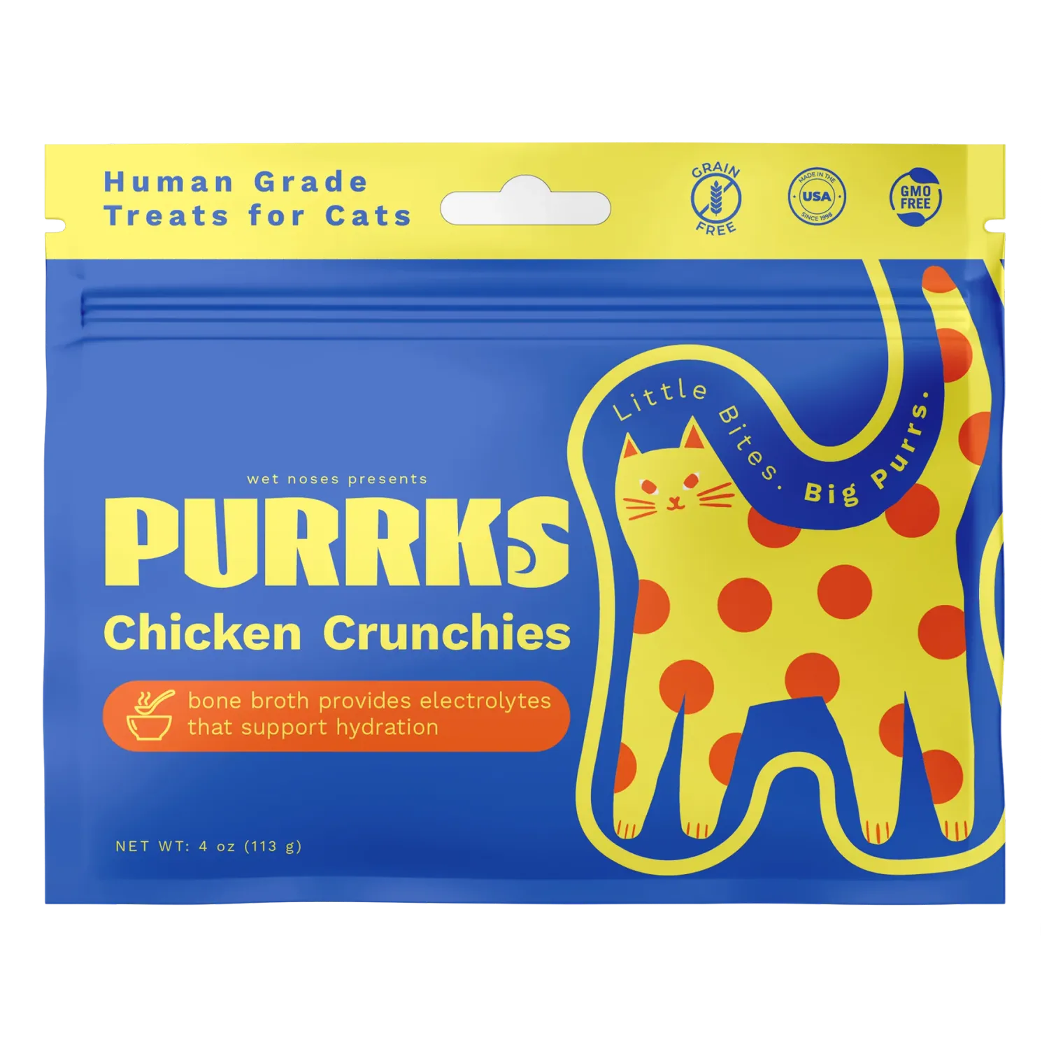Purrks Crunchy Cat Treats - Chicken &amp; Bone Broth