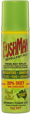 Bushman Repellent Plus Aerosol 20% Deet with Sunscreen 50g