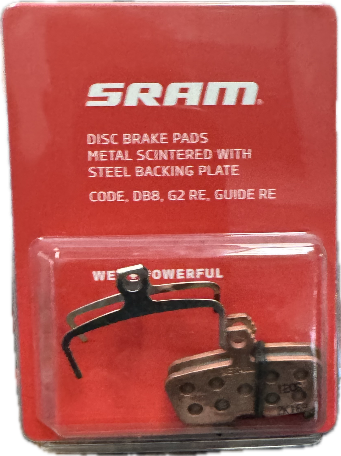 Sram Disc Brake Pads Metal Scintered Code, DB8, G2 RE, Guide RE
