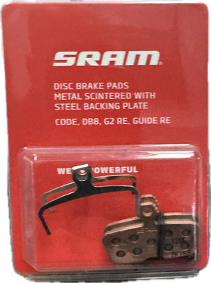 Sram Disc Brake Pads Metal Scintered Code, DB8, G2 RE, Guide RE
