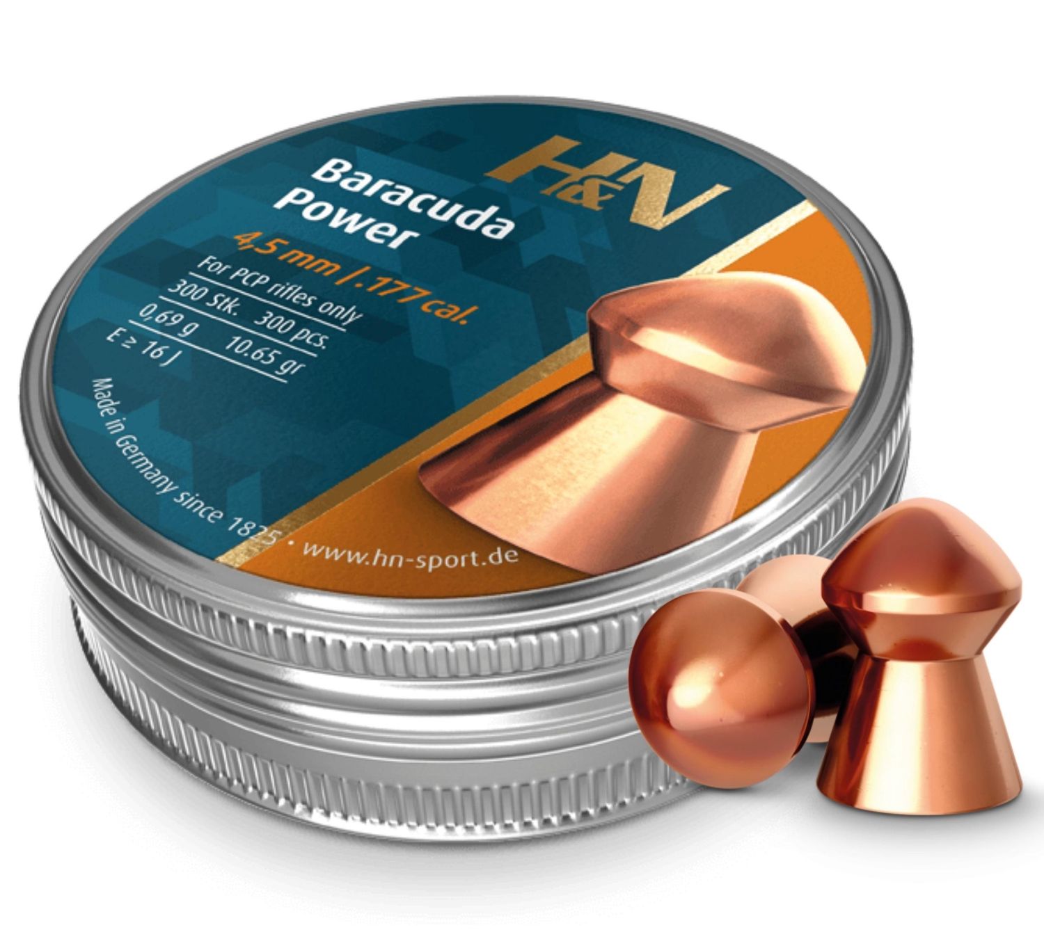 H&amp;N Pellets .177 Baracuda Power 10.65gr