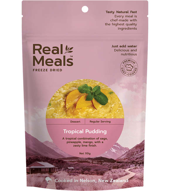 Real Meals Freeze Dried Meals - Dessert, Flavours: Tropical Pudding