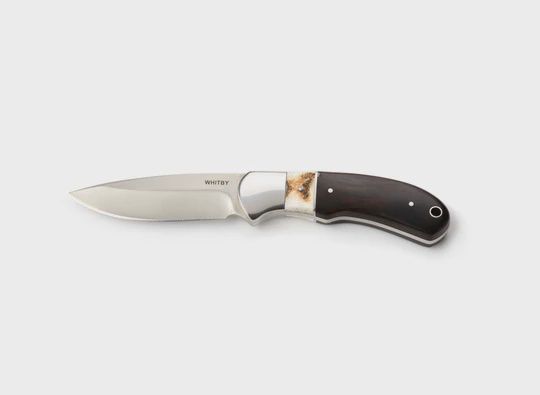 Whitby Staghorn &amp; Ebony Wood Sheath Knife - 3.5&quot; HK262