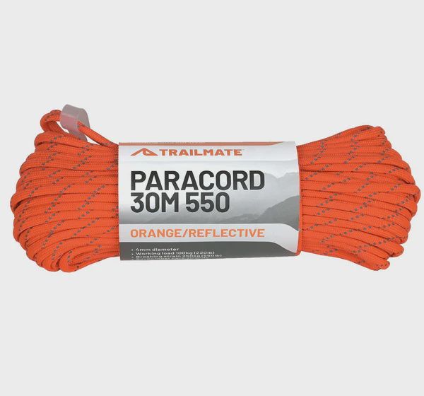 Trailmate Paracord 30m Reflective Orange
