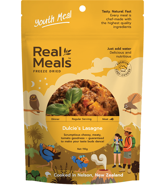 Real Meals Freeze Dried Meals - Youth, flavour: Dulcie&#39;s Lasagne