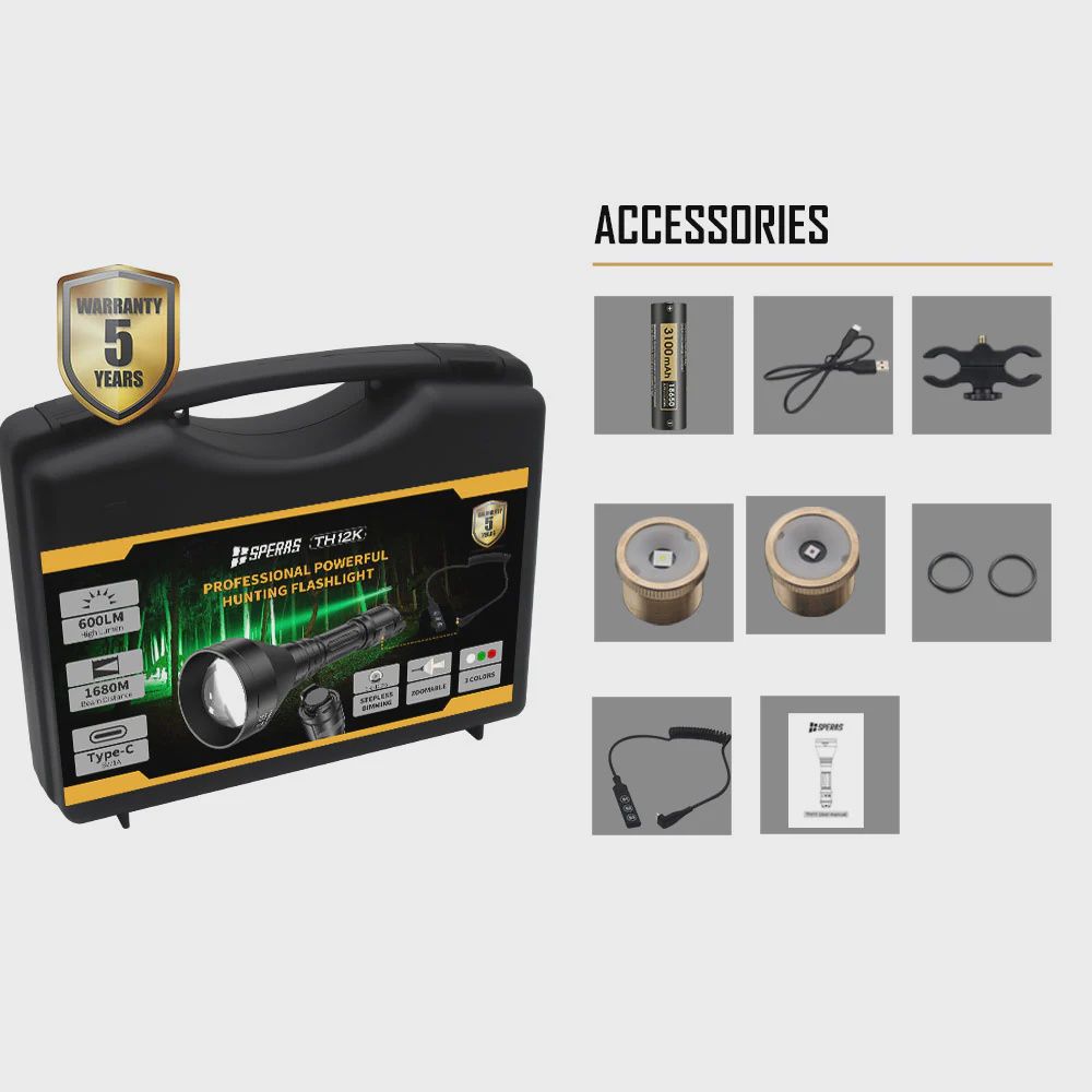 TH12K IR850 Speras  Hunting Flash Light