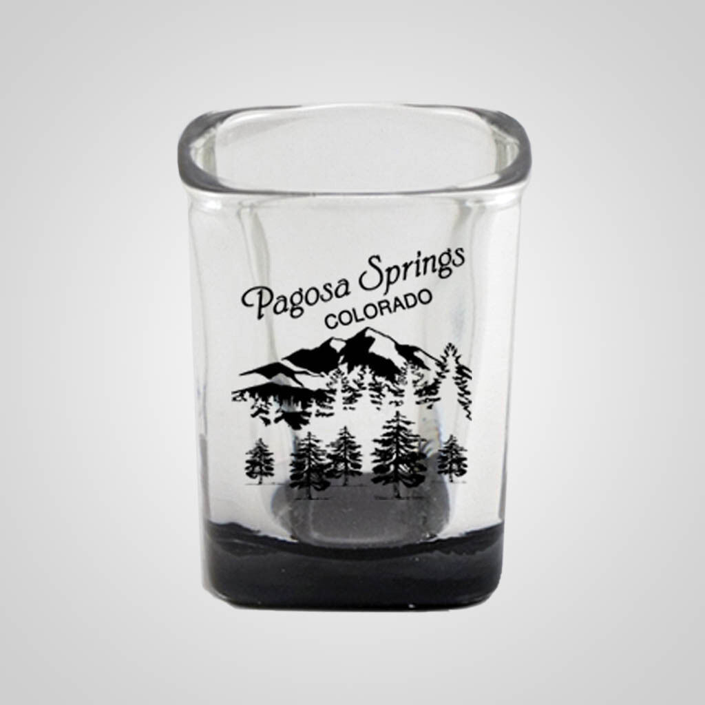 Square Black Bottom Shot Glass # 19285